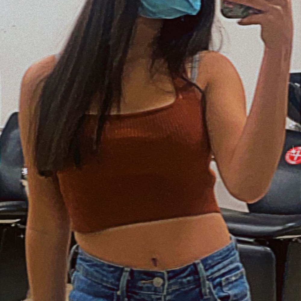 Brown crop top